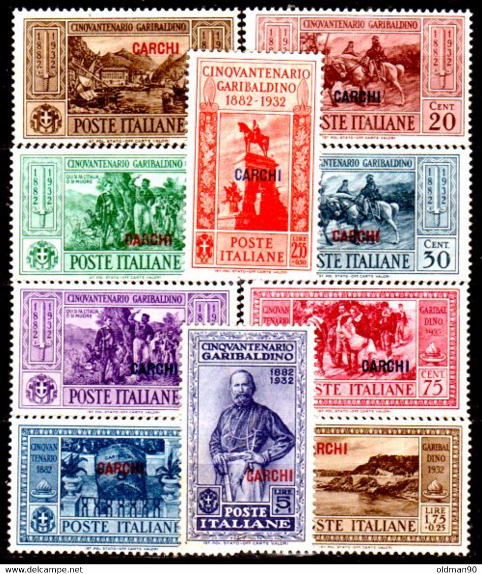 Egeo-OS-274- Carchi: Original Stamp "Gariibaldi" And Overprint 1932 (++) MNH - Quality In Your Opinion. - Aegean (Calino)