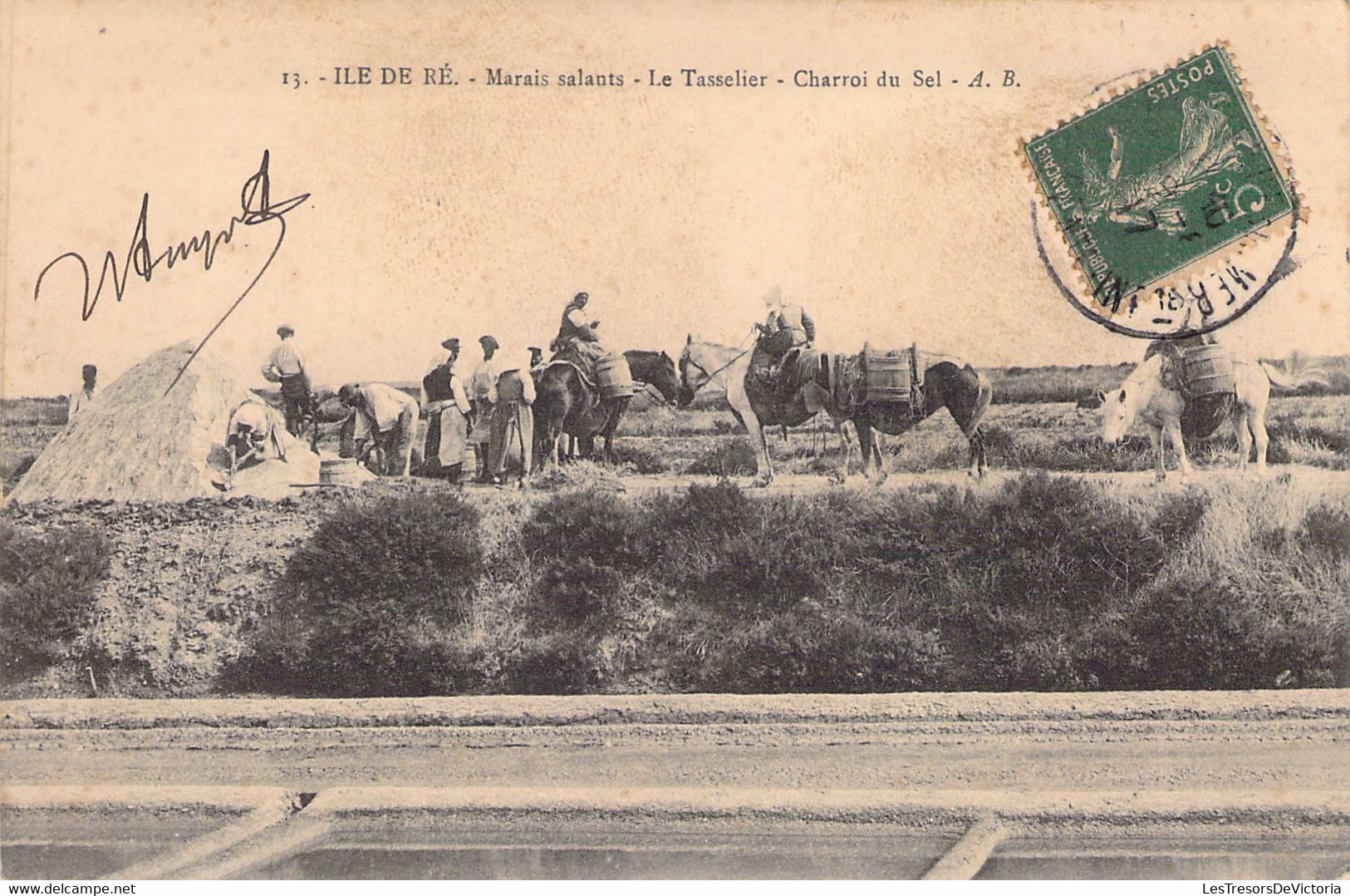 CPA - FRANCE - 17 - Ile De Ré - Marais Salants - La Tasselier - Charroi De Sel - AB - Ile De Ré