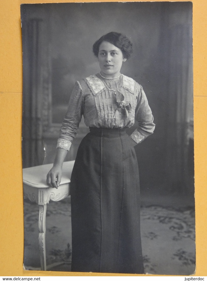 Carte Photo Blaton 1911 Marthe Waignier 19 Ans - Bernissart