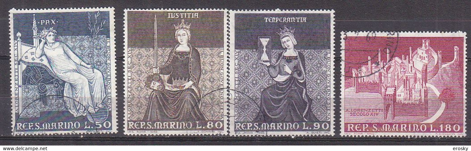 Y8550 - SAN MARINO Ss N°773/76 - SAINT-MARIN Yv N°728/31 - Used Stamps