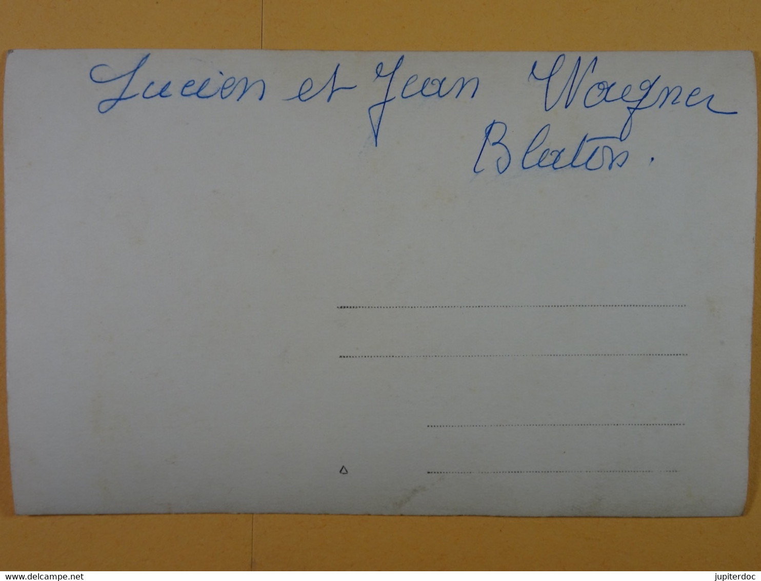 Carte Photo Blaton Lucien Et Jean Wagner - Bernissart