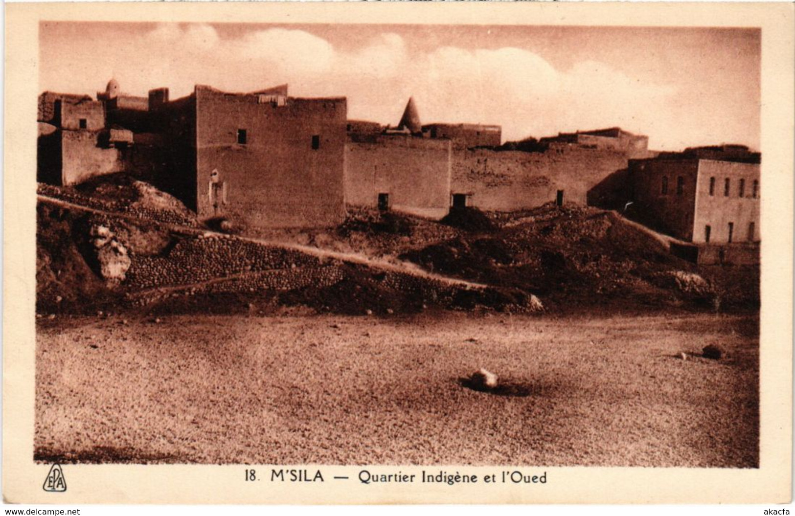 CPA AK M'SILA Quartier Indigene Et L'Oued ALGERIE (1291609) - M'Sila