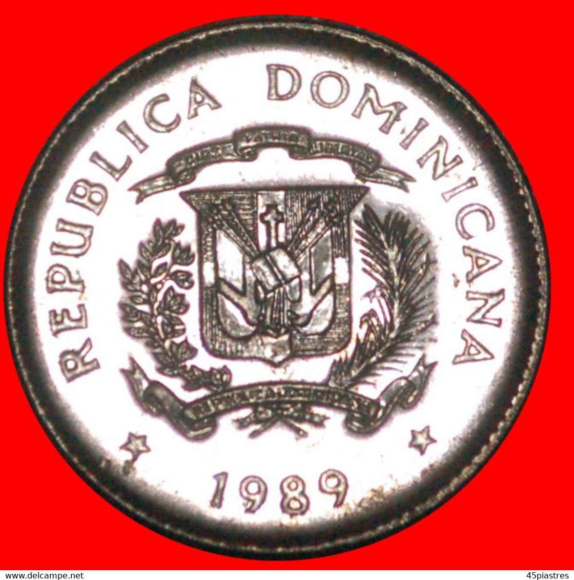 * CANADA: DOMINICAN REPUBLIC ★ 10 CENTAVOS 1989 MINT LUSTRE! LOW START ★ NO RESERVE! - Dominicaine