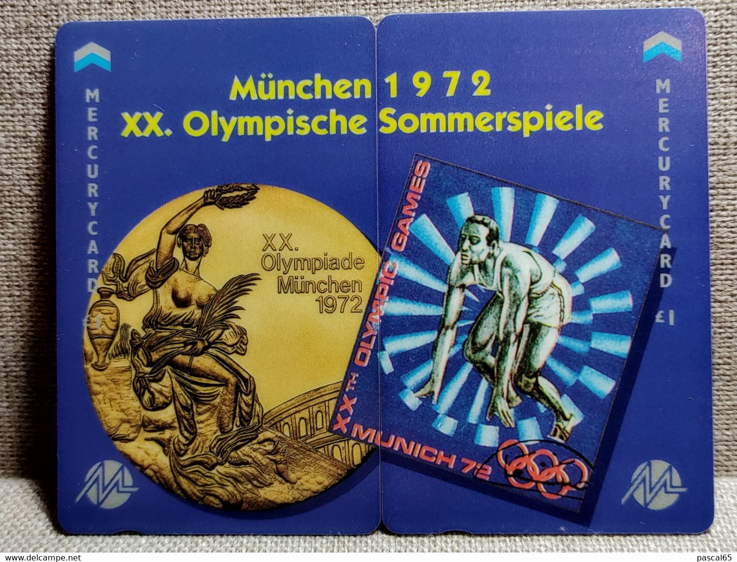 2 Télécartes Mercurycard 1£ Jeux Olympiques MUNICH 1972 - Olympic Games