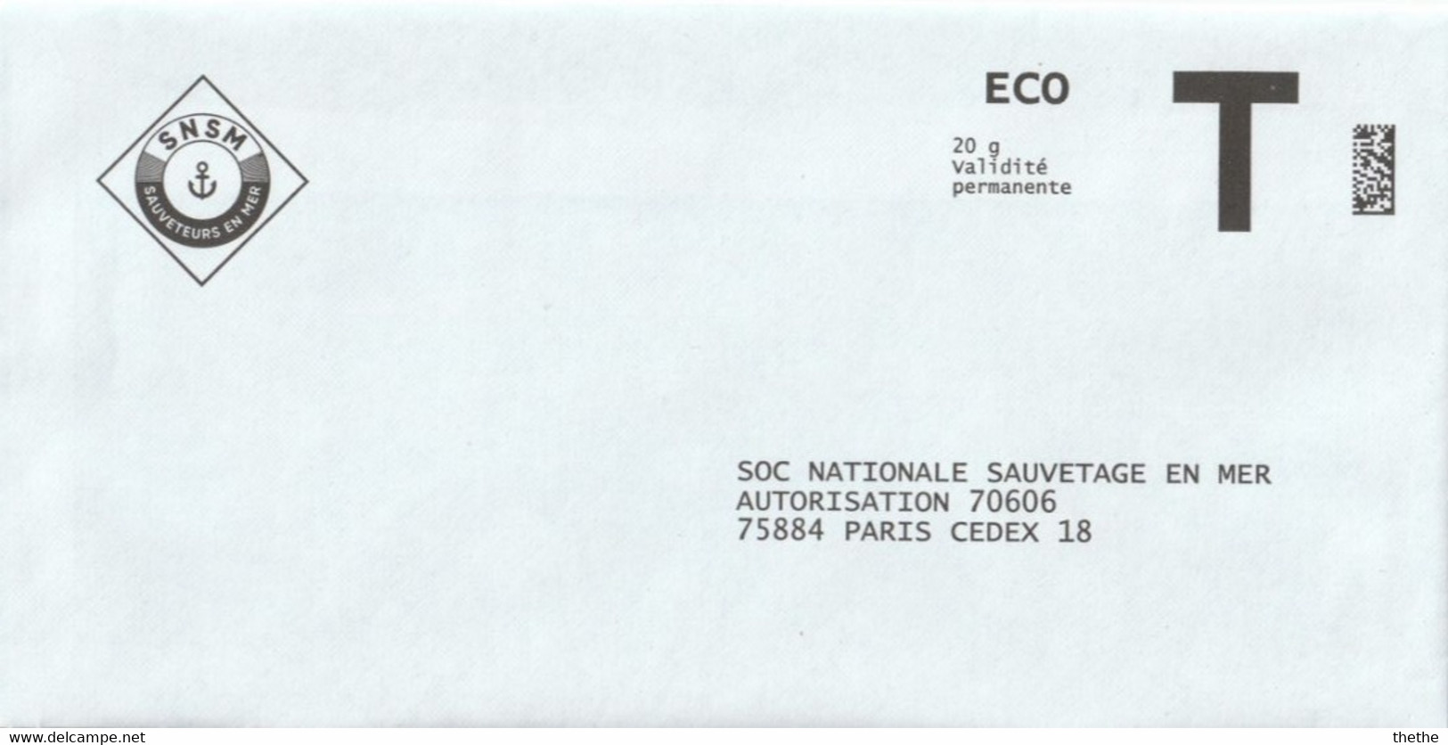 SNSM - SOC NATIONALE SAUVETAGE EN MER - ECO  T - Cards/T Return Covers