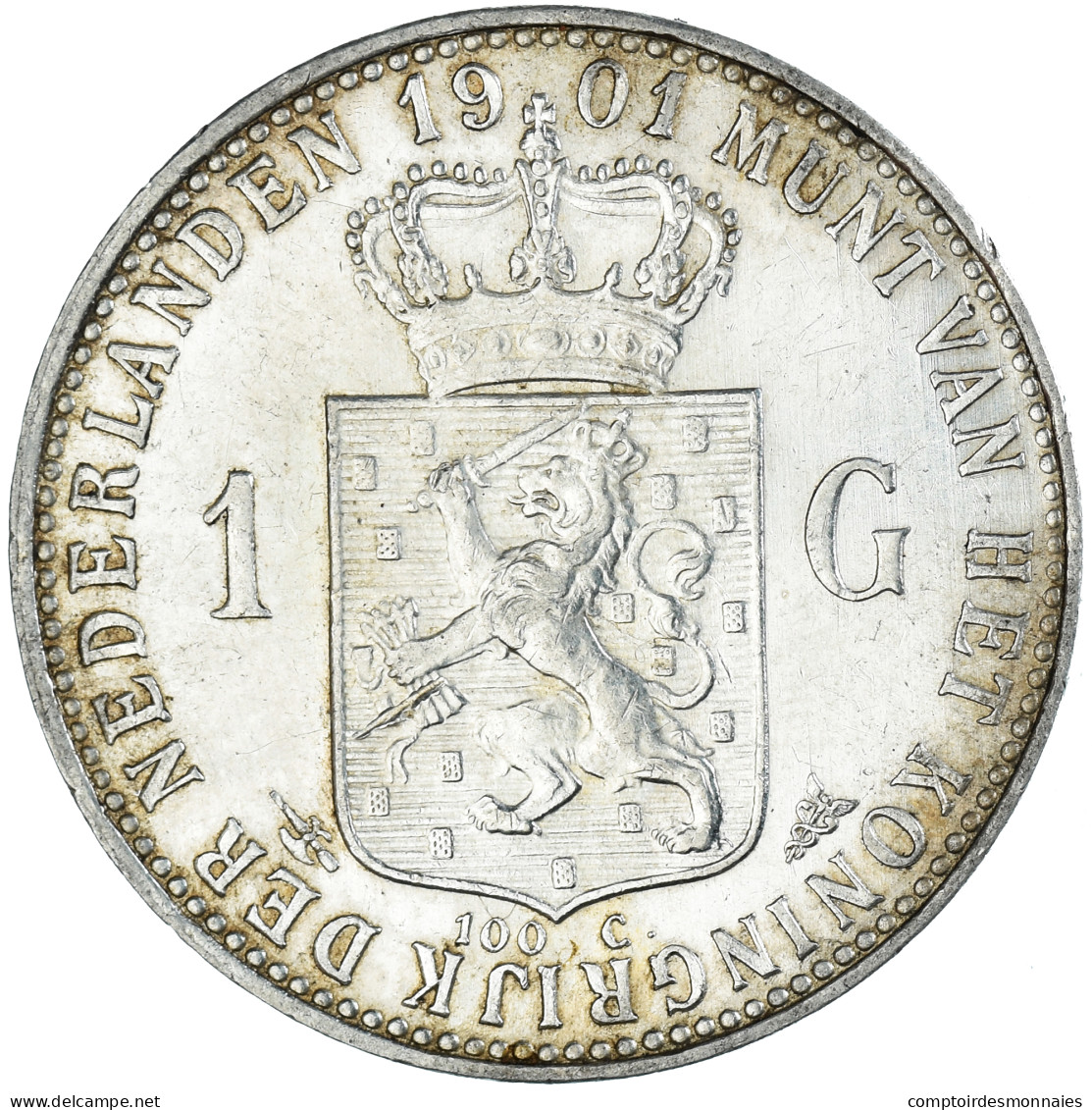 Monnaie, Pays-Bas, Wilhelmina I, Gulden, 1901, TTB, Argent, KM:122.1 - 1 Gulden