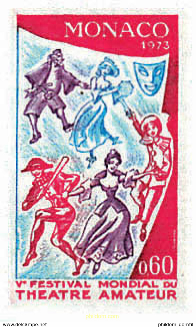 32692 MNH MONACO 1973 5 FESTIVAL DE TEATRO AMATEUR - Otros & Sin Clasificación