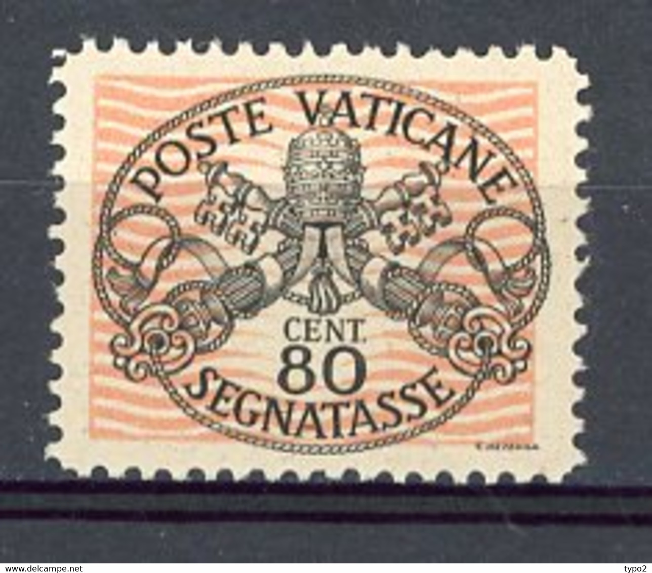 VATICAN. - TAXE 1946 Yv.9a N°  SASS N° 15  *  20c Burelage épais   Cote 3 Euro BE   2 Scans - Impuestos