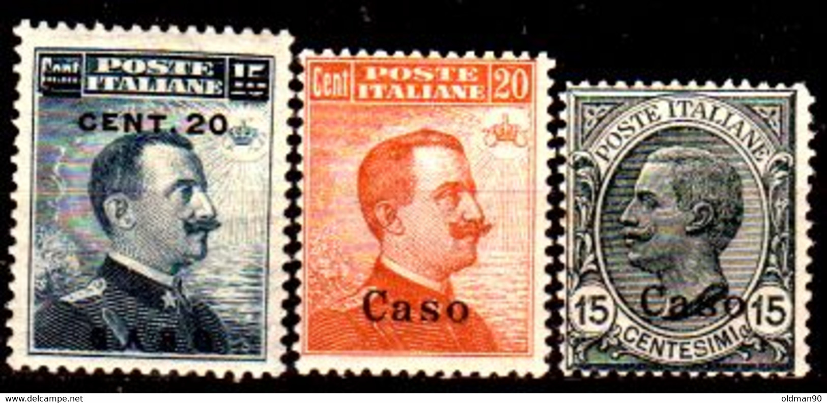 Egeo-OS-276- Caso: Original Stamp And Overprint 1916-1921 (++/+) MNH/LH - Quality In Your Opinion. - Aegean (Calino)