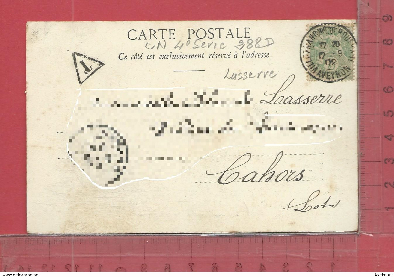 CARTE NOMINATIVE : LASSERRE  à  46000  Cahors - Genealogy