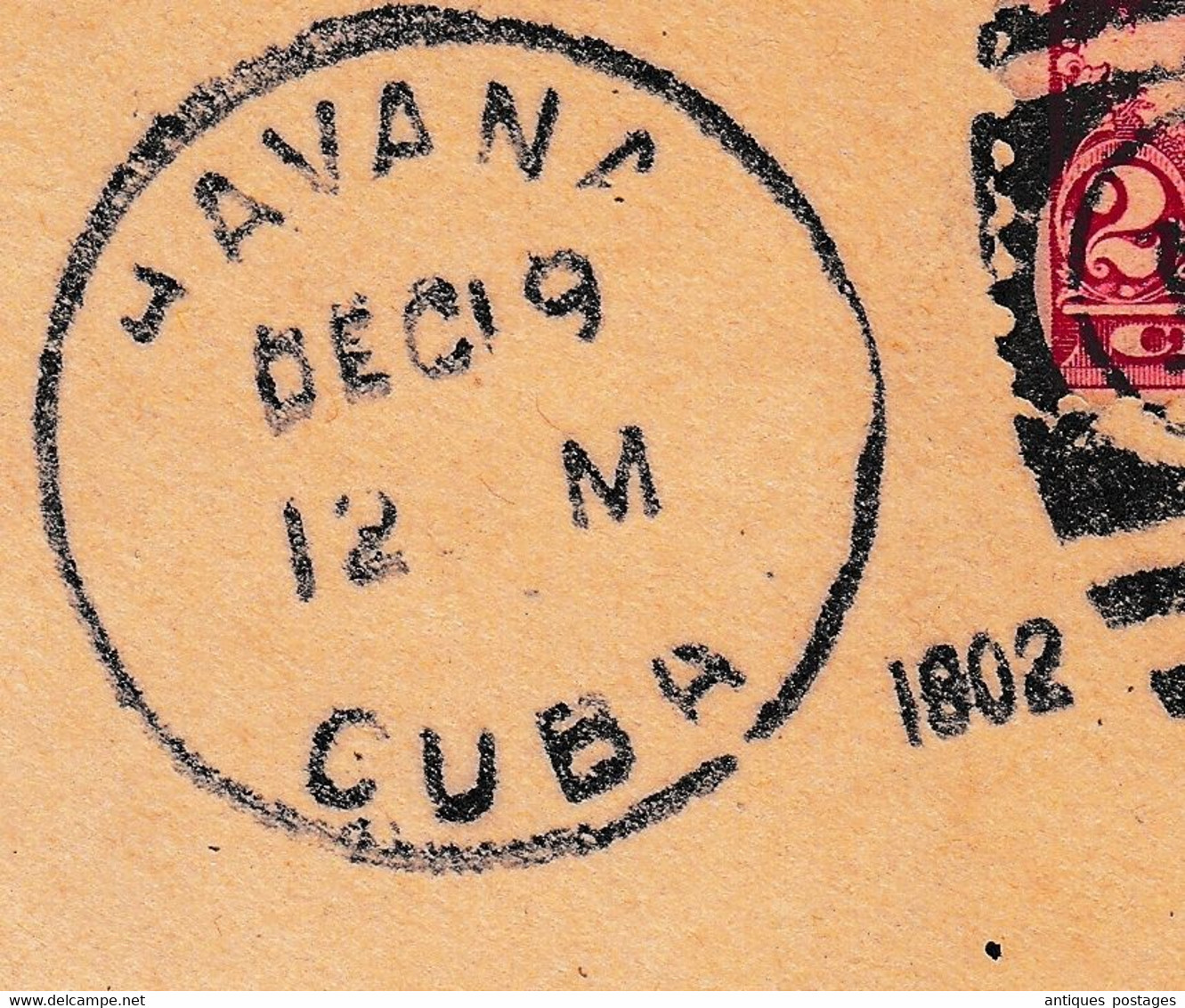 La Habana 1902 La Havane Cuba Liège Belgique Stamp 2 Centavos United States Military Government In Cuba - Covers & Documents