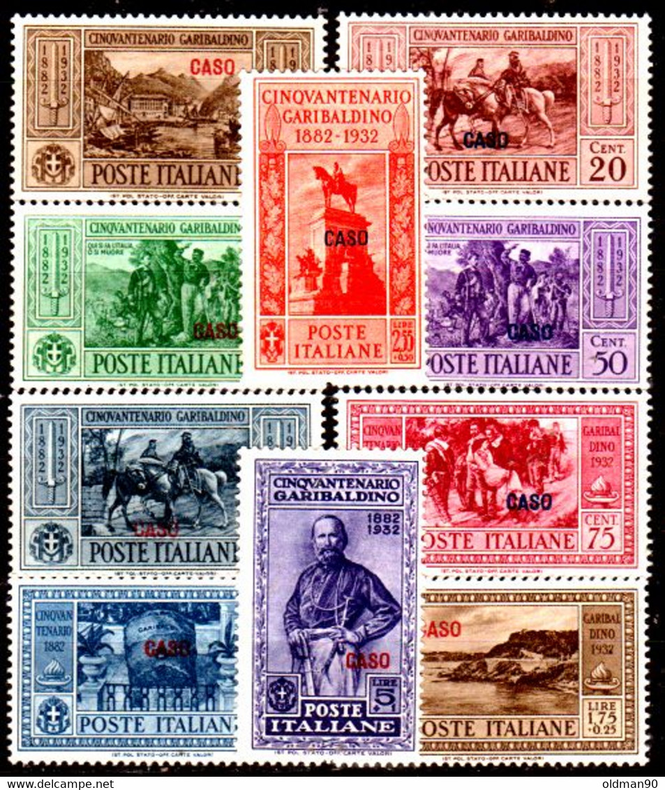 Egeo-OS-280- Caso: Original Stamp "Gariibaldi" And Overprint 1932 (++) MNH - Quality In Your Opinion. - Aegean (Caso)