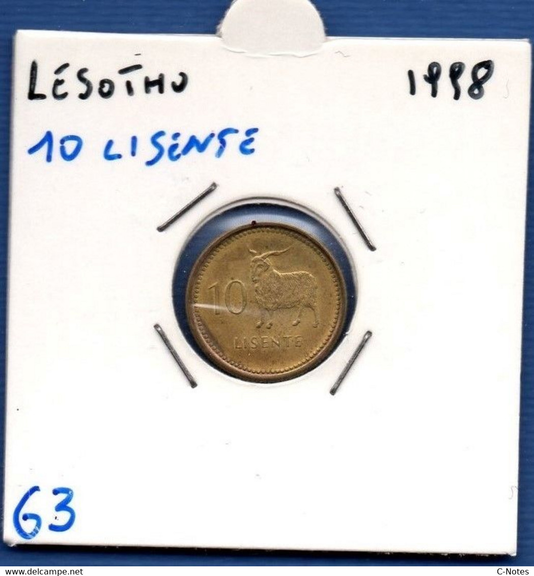 LESOTHO - 10 Lisente 1998 -  See Photos -  Km 63 - Lesotho