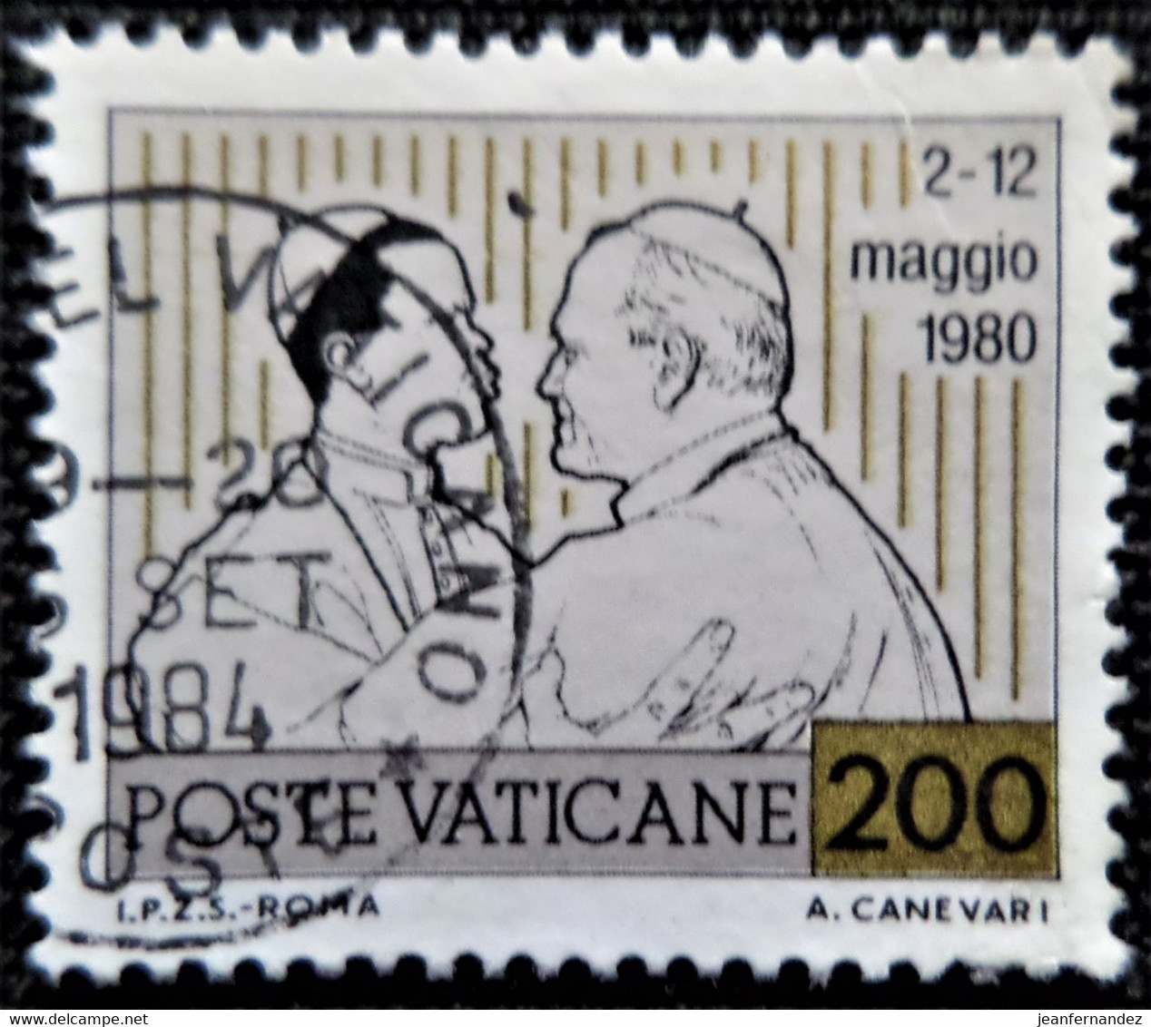 Timbre Du Vatican 1981 The Journeys Of Pope John Paul II  Stampworld N° 795 - Used Stamps