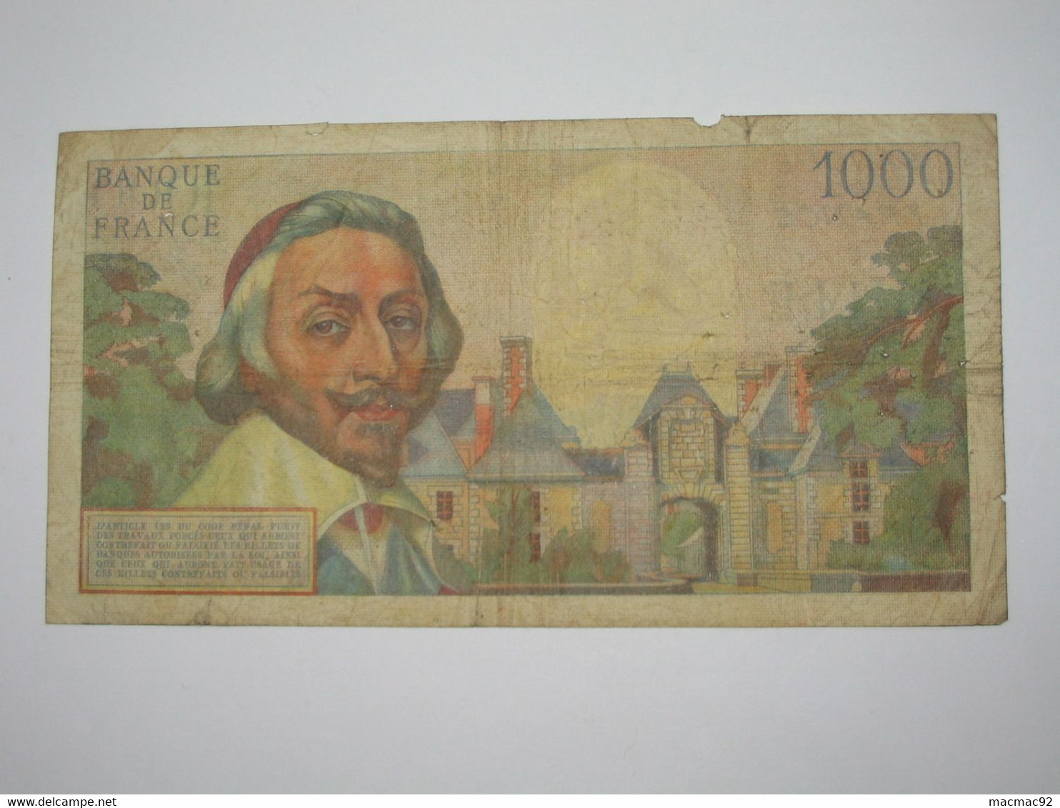 1000 Francs Richelieu  2-11-1956   **** EN ACHAT IMMEDIAT **** - 1 000 F 1953-1957 ''Richelieu''