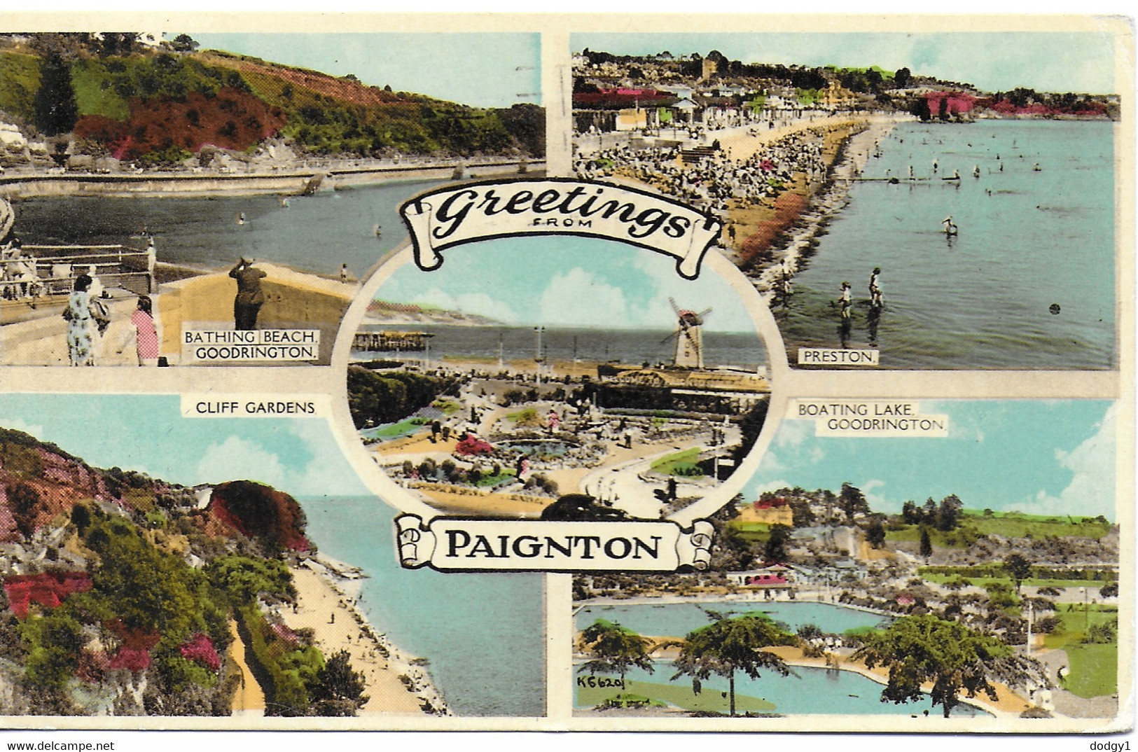 SCENES FROM PAIGNTON, DEVON, ENGLAND. Circa 1961 USED POSTCARD   Wd1 - Paignton