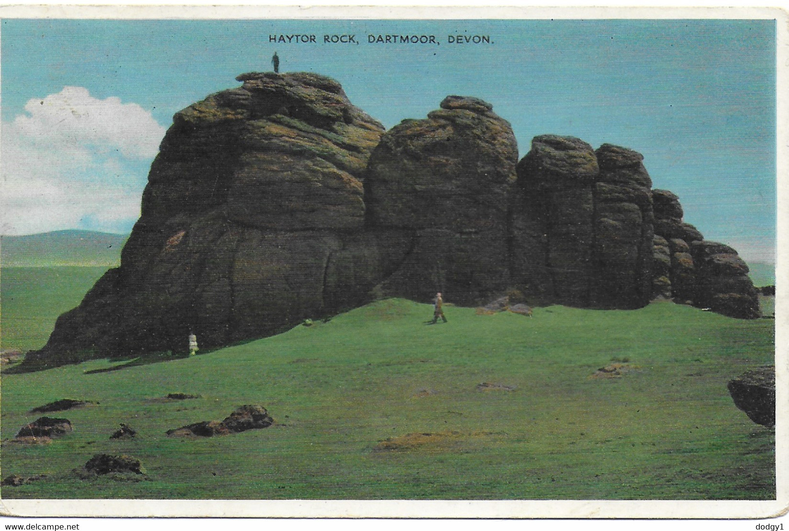 HAYTOR ROCK, DARTMOOR, DEVON, ENGLAND. Circa 1963 USED POSTCARD   Wd1 - Dartmoor