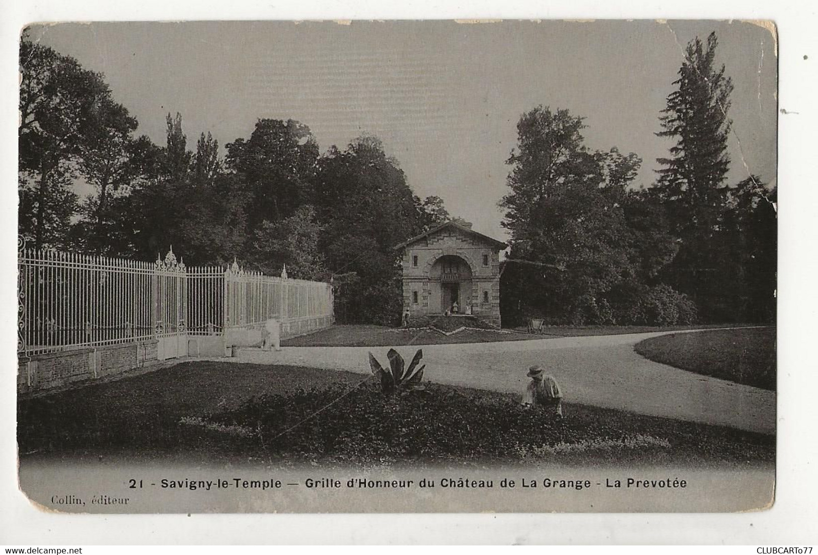 Savigny-le-Temple (77) : La Grille D'honneur Du Château De La Grange En 1910 (animé) ETAT PF. - Savigny Le Temple