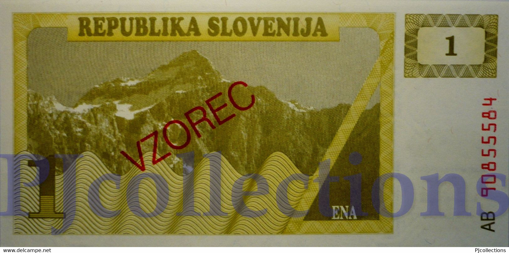 SLOVENIA 1 TOLAR 1990 PICK 1s1 SPECIMEN UNC - Slovénie
