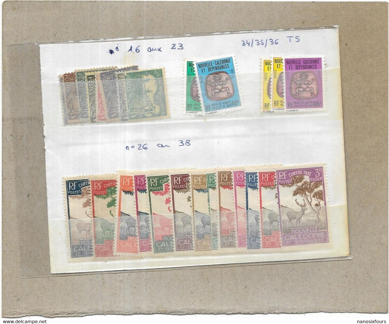 NOUVELLE CALEDONIE. LOT DE TIMBRES SERVICE TAXES ET COLIS POSTAUX - Portomarken