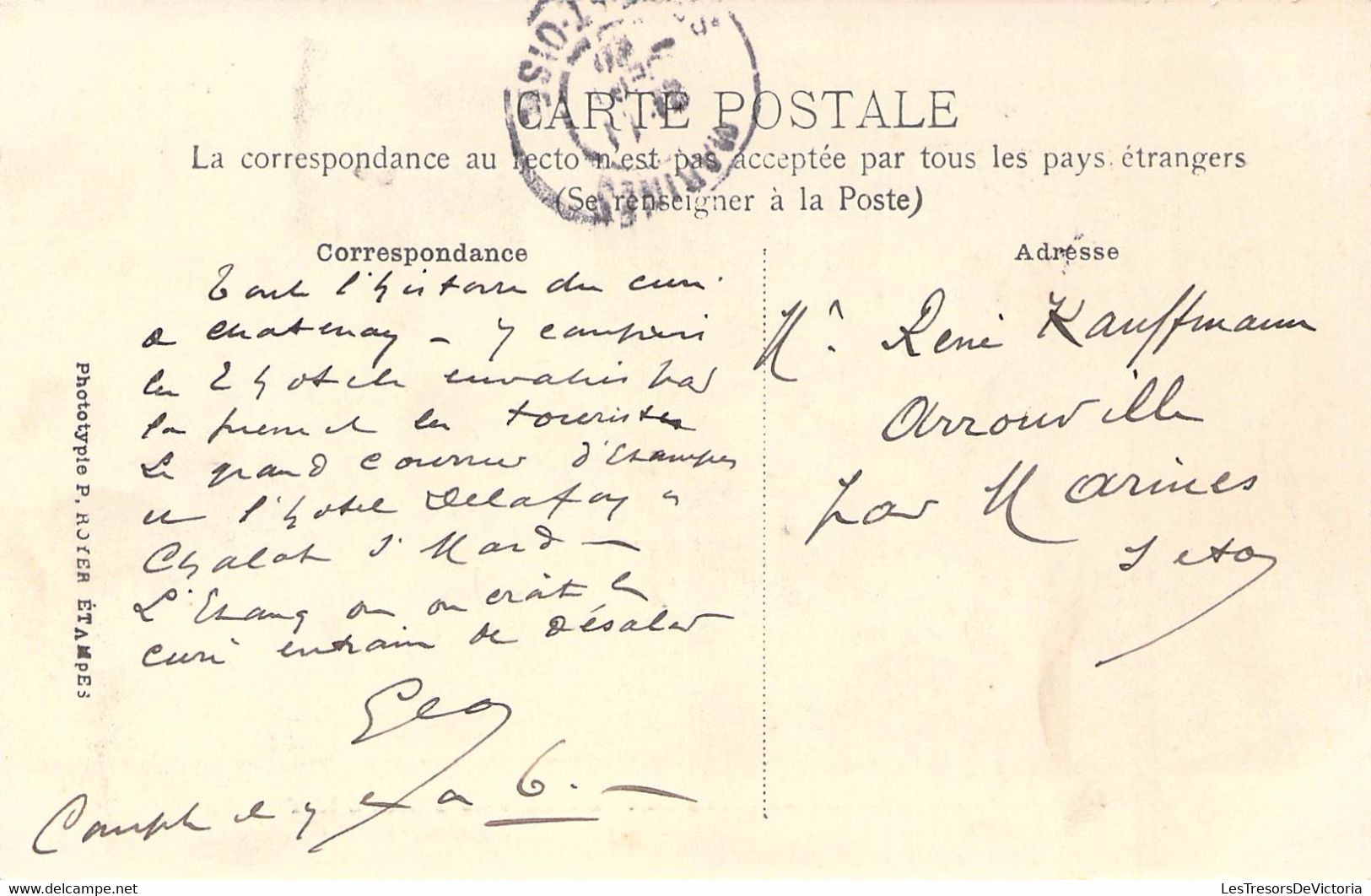 CPA Thèmes - Politique - Route D'Etampes - Chalo Saint Mard - L'Hindou Ramanah - Curé De Chatenay - Oblitéré 1906 - Evenementen