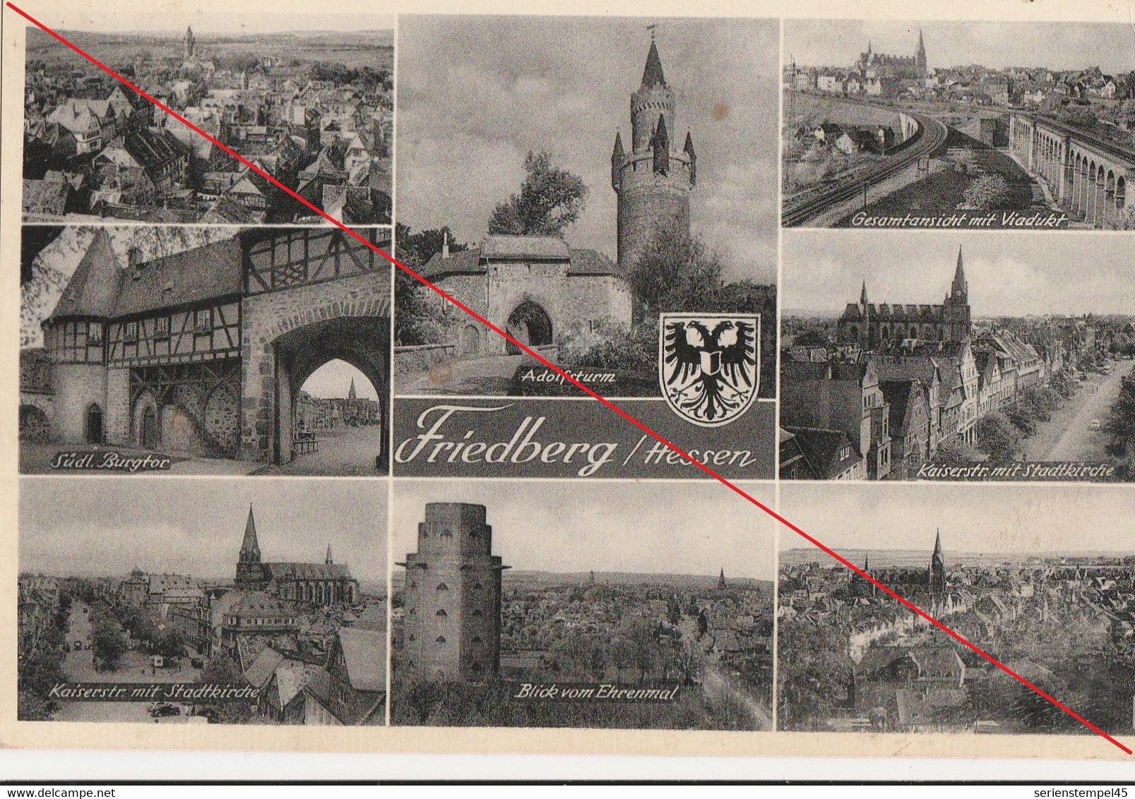 AK Hessen  Friedberg 8 Ansichten 1959 - Friedberg