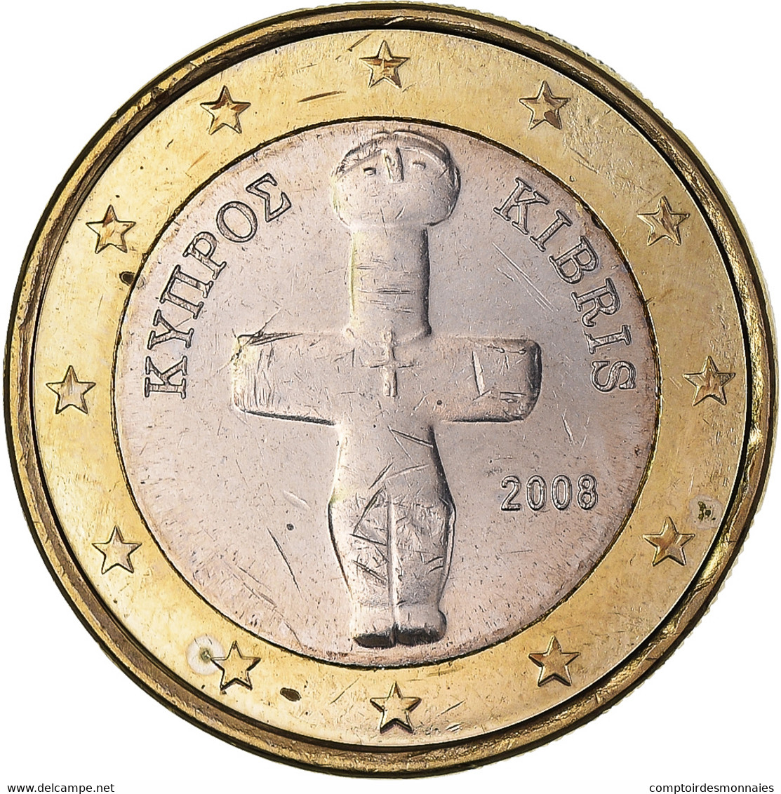 Chypre, Euro, 2008, SPL+, Bimétallique, KM:84 - Chypre