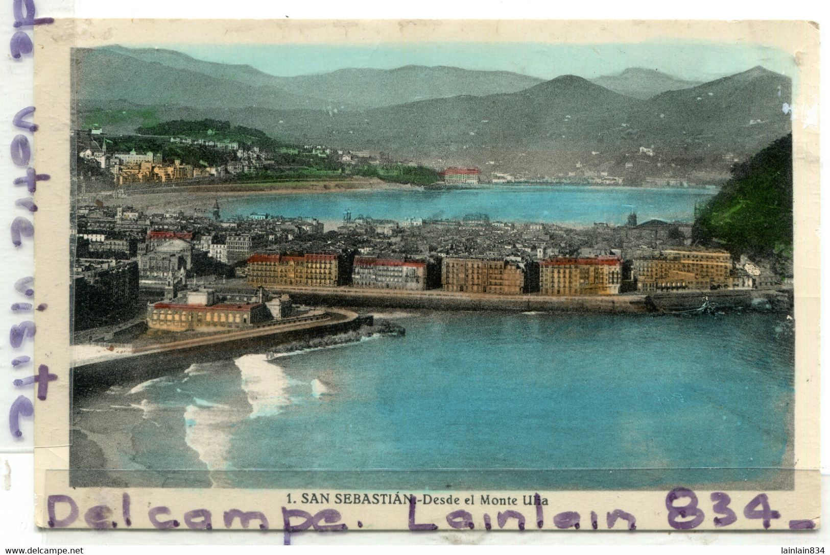 - 1 - SAN SEBASTIAN - ( Guipuzcoa ), Desde Ai Monte Ulia,  Peu Courante, épaisse, Non écrite, TBE, Scans... - Guipúzcoa (San Sebastián)