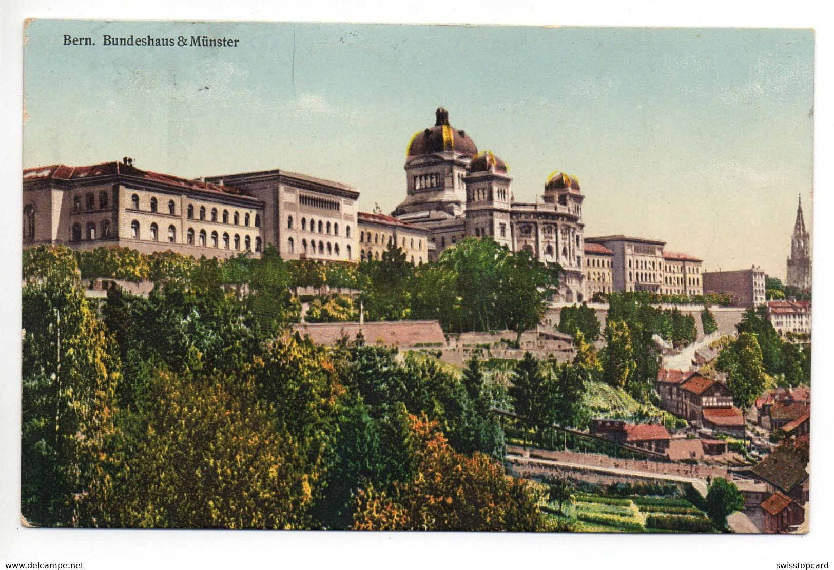 BERN Bundeshaus & Münster Gel. 1911 V. Zollikofen N. Gossonay Nachporto 10Rp - Zollikofen