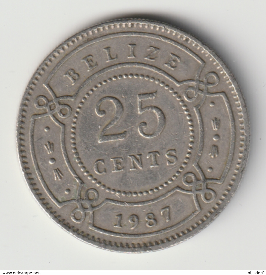 BELIZE 1987: 25 Cents, KM 36 - Belize