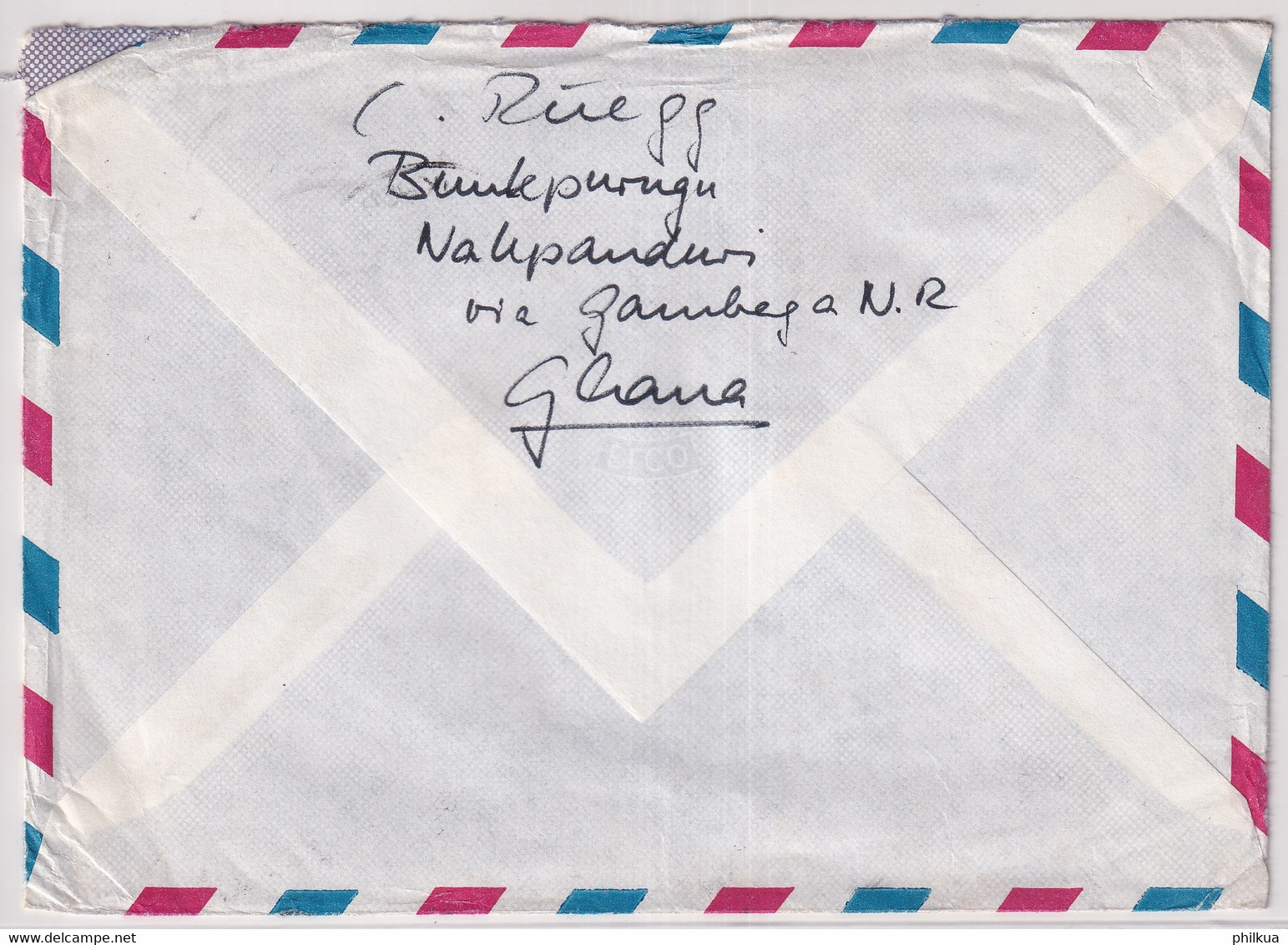 MiNr. 303 Ghana 1967, 1. Juni. Freimarken: Nationale Symbole Bedarfsluftpostbrief In Die Schweiz Gelaufen - Ghana (1957-...)