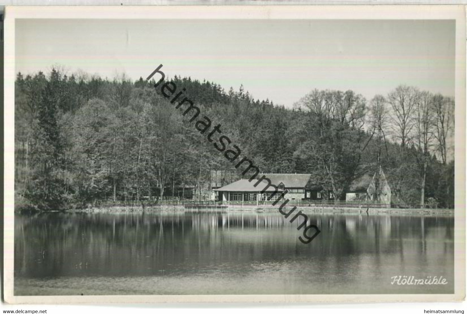 Penig - Höllmühle - Foto-Ansichtskarte - Posthilfstellenstempel: Chursdorf über Burgstädt - Penig