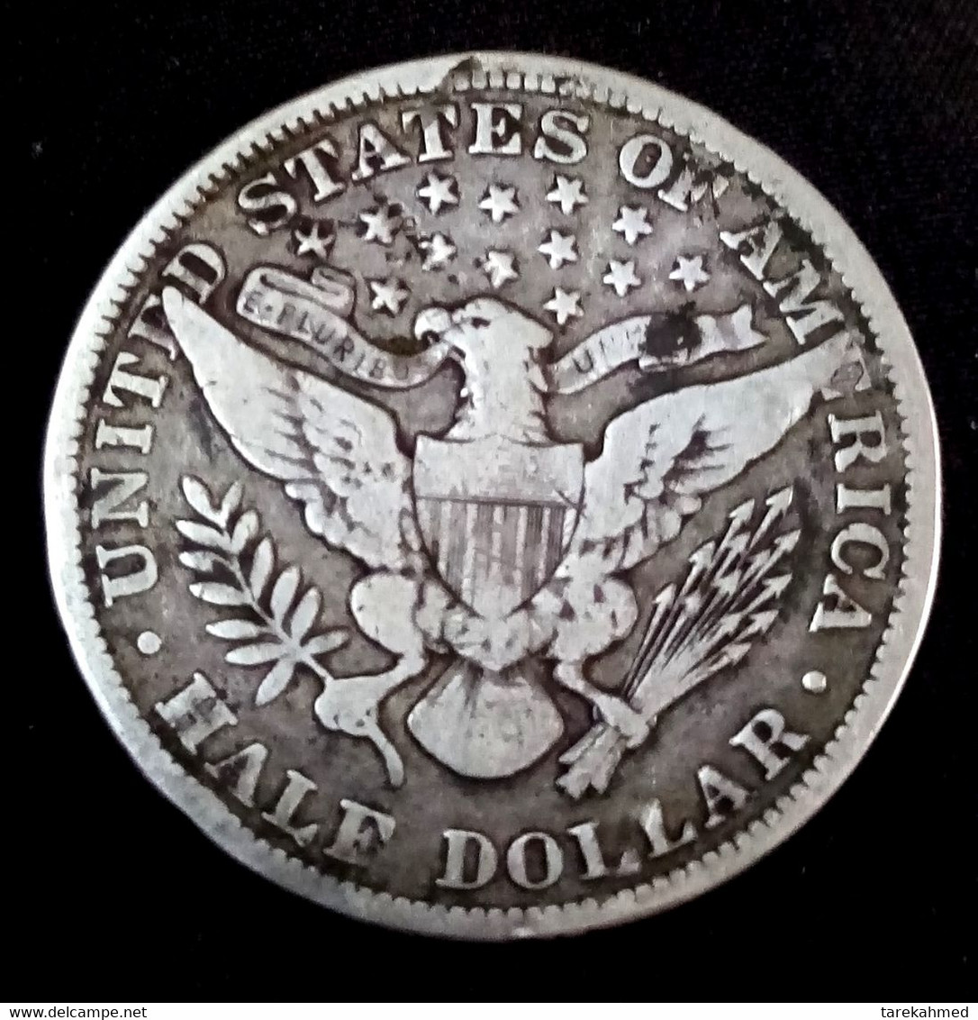 États-Unis, Half Dollar, 1899, Philadelphie, B+, Argent, KM:116 . Gomaa - 1892-1915: Barber