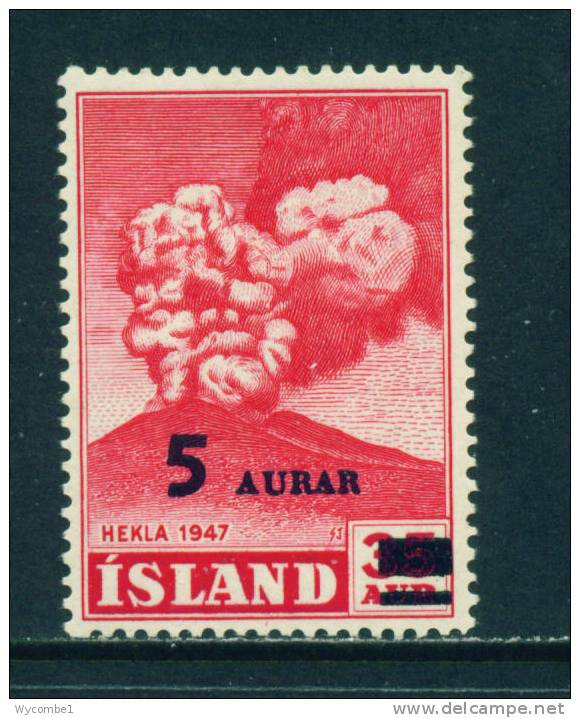 ICELAND - 1954 Surcharge 5a On 35a Mounted Mint - Nuevos