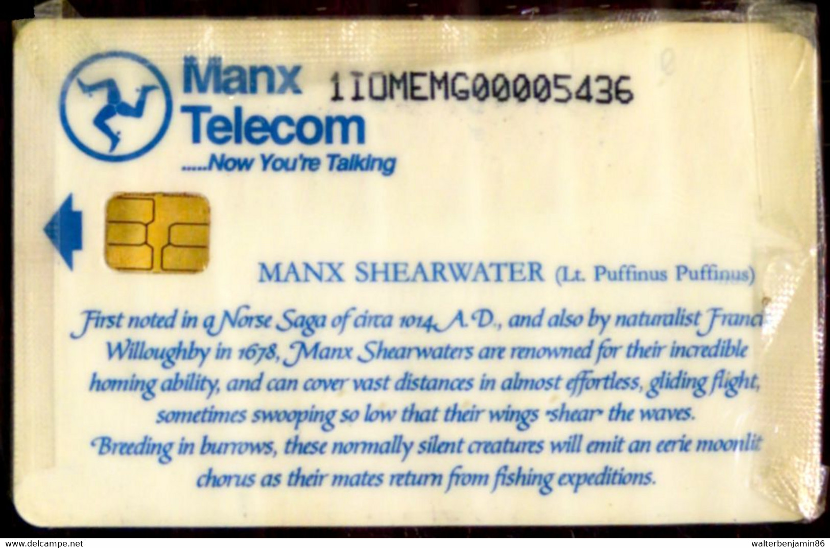 SCHEDA PHONECARD NEW IN BLISTER ISLE OF MAN MANX SHEARWATER - Isle Of Man