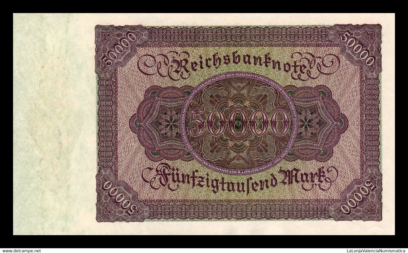 Alemania Germany 50000 Mark 1922 Pick 80 SC UNC - 50000 Mark