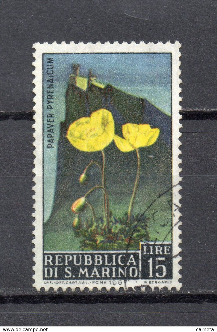 SAINT MARIN   N° 689   OBLITERE   COTE  0.15€    FLEUR FLORE - Used Stamps
