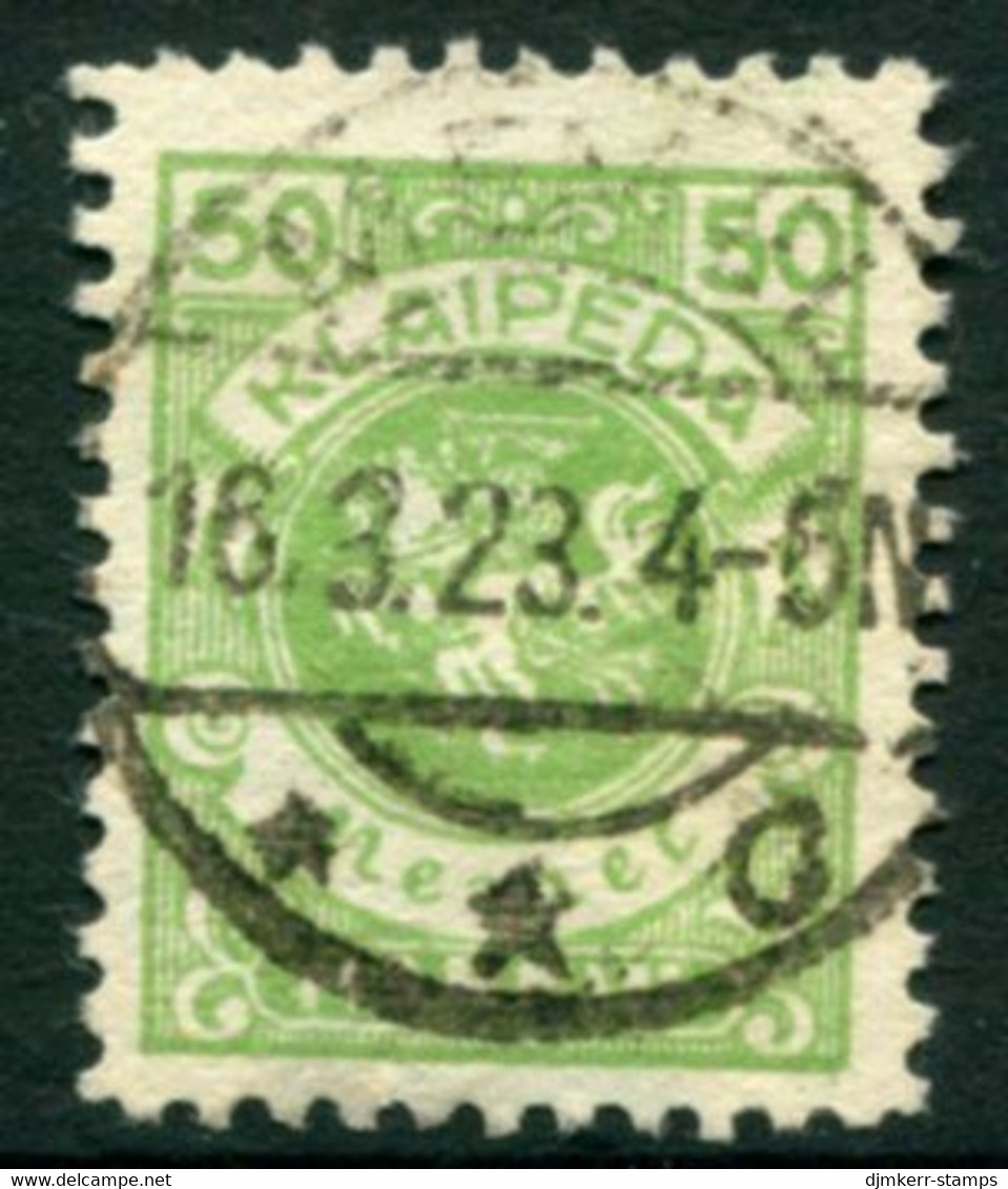 MEMEL (Lithuanian Occ) 1923 (27 Feb) Arms 50 Mk Used.  Michel 145 - Klaipeda 1923