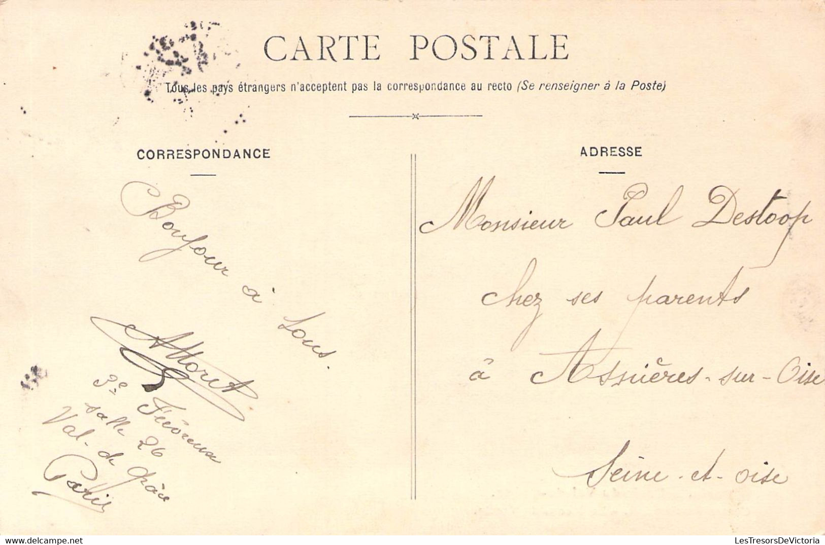 CPA Thèmes - Métiers - Paris - Ecole Du Val De Grâce - Centre Vaccinogène - La Récolte Du Vaccin - Oblitérée 1911 - Autres & Non Classés
