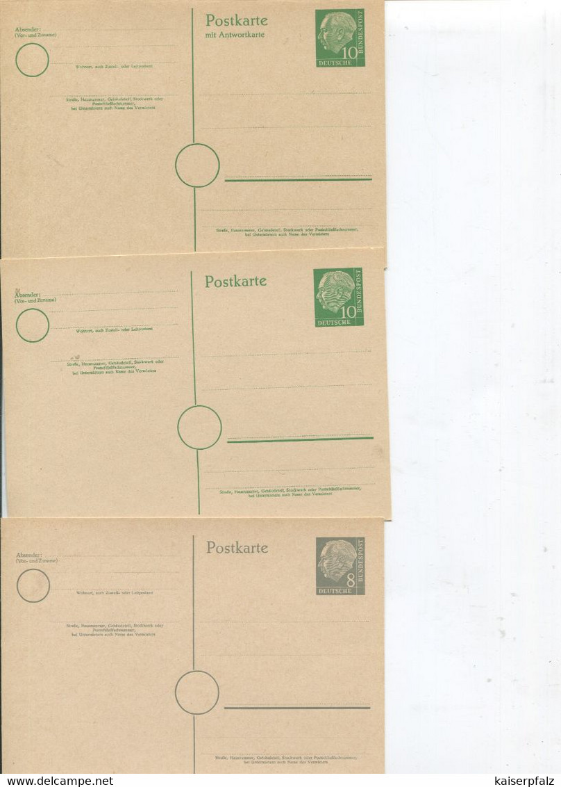 10.043) MiNr.: P 25, 26 Und 28 - Postkarten - Ungebraucht