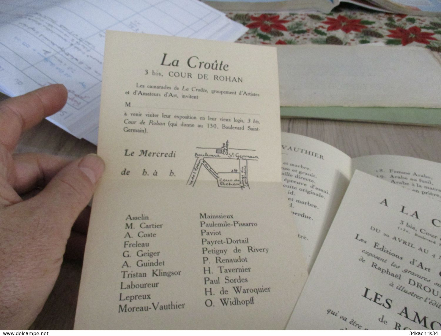 Moreau Vauthier Et Renefer X3 Documents Exposition La Croûte Paris 1921 - Historical Documents