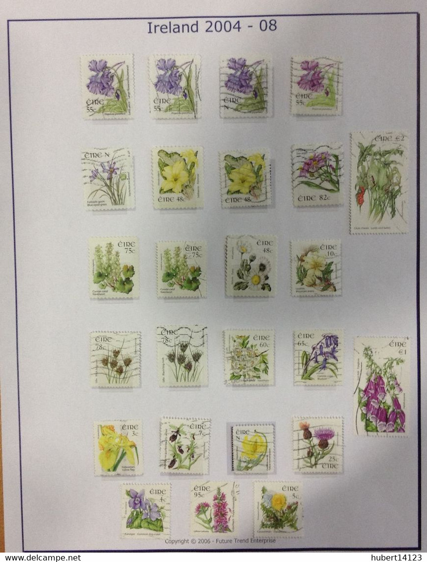 Irlande Lot De 25 Timbres 2004  2008 Fleur - Other & Unclassified