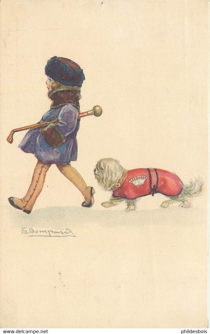 Illustrateur BOMPARD  Enfant & Chien - Bompard, S.