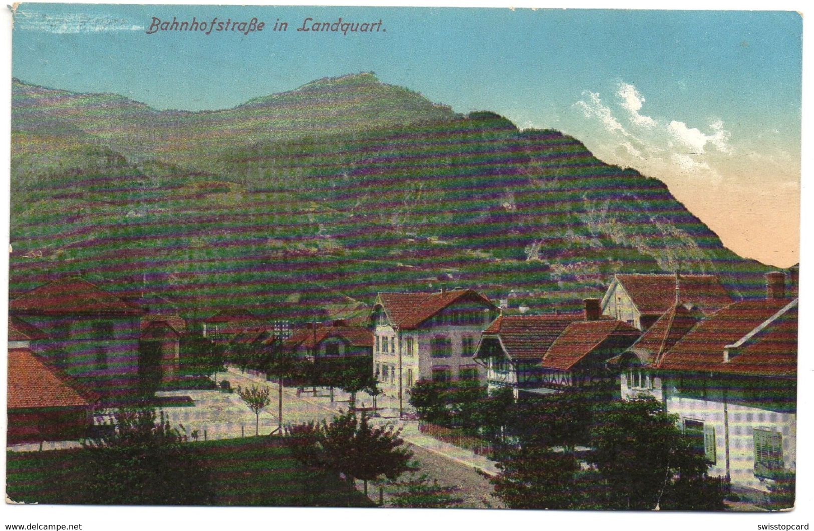 LANDQUART Bahnhofstrasse Gel. 1911 N. Luzern - Landquart