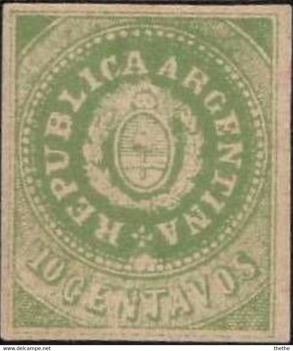 ARGENTINE -  CLASSIQUE DE 1862 - (SANS ACCENT SUR LE U DE REPUBLICA).  COTE 350 EUROS - Nuevos