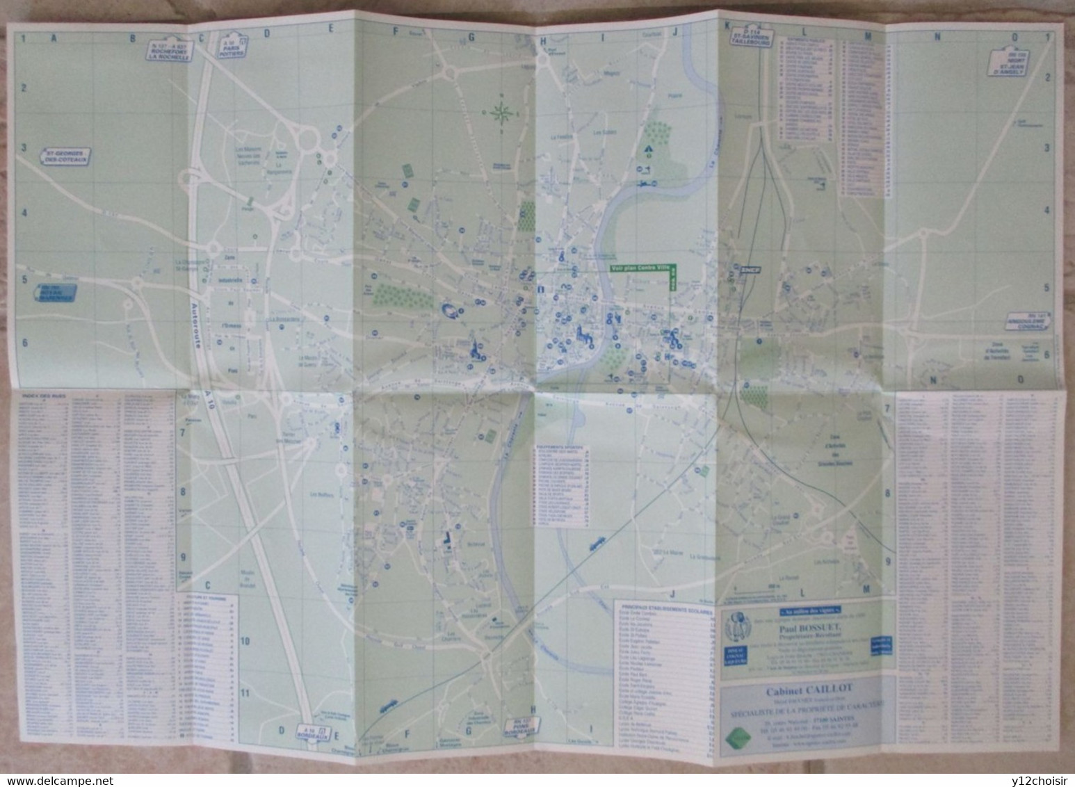 PLAN CARTE 1999 DE SAINTES CHARENTE MARITIME - Cartes Topographiques