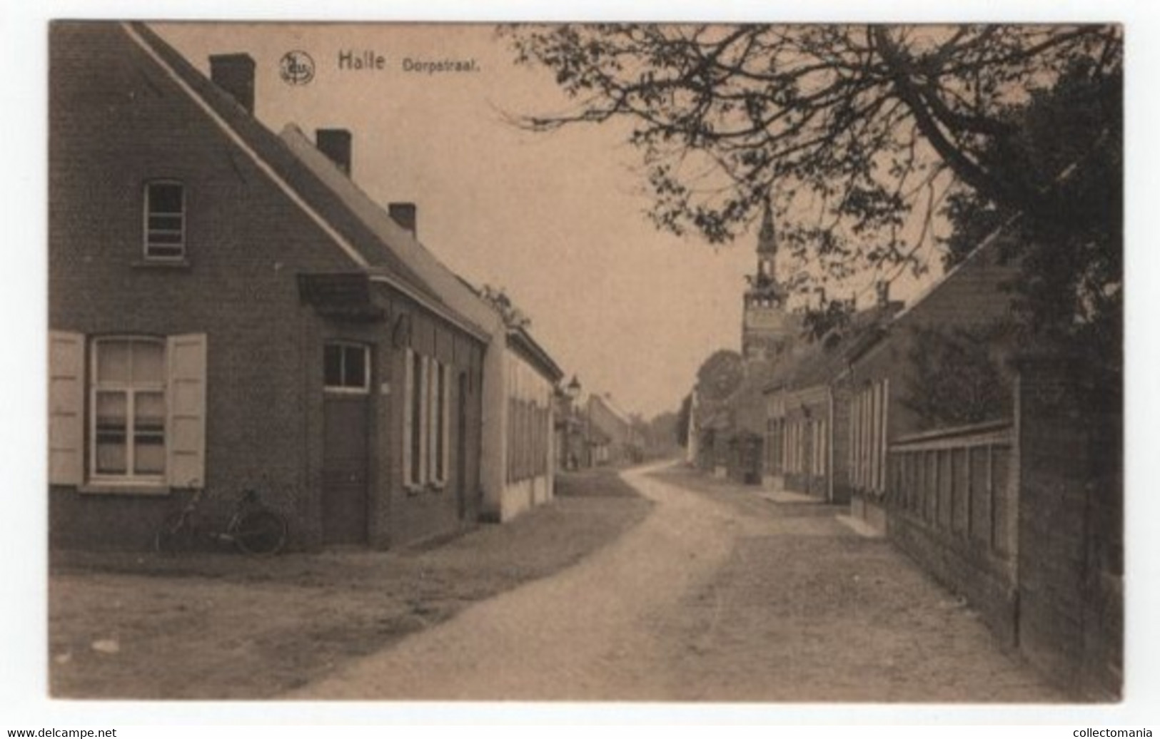 2 Oude Postkaarten Halle Dorpsraat  Zicht In Het Dorp - Schilde