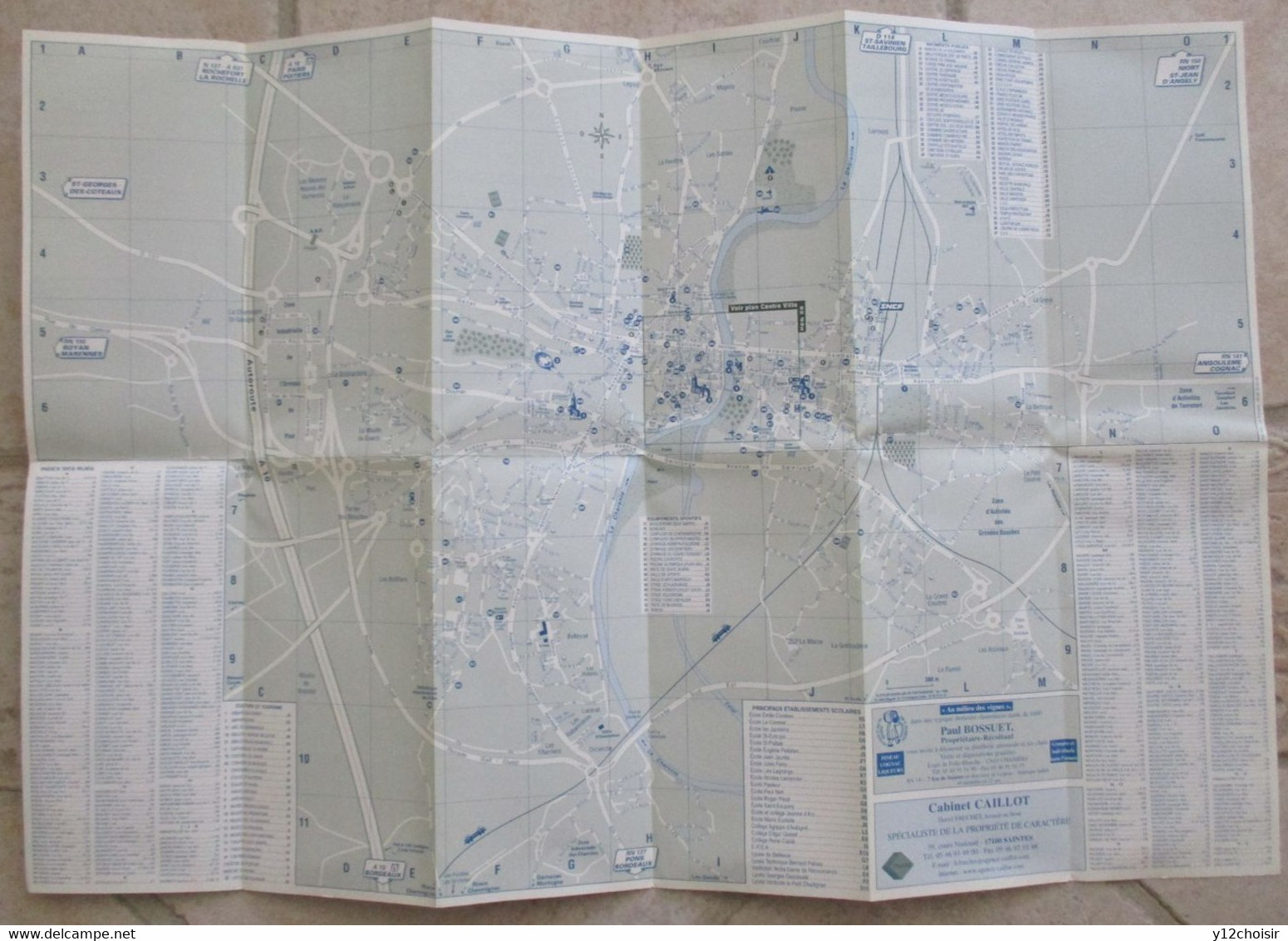 PLAN CARTE 1999 EDITION 2000 DE SAINTES CHARENTE MARITIME - Cartes Topographiques