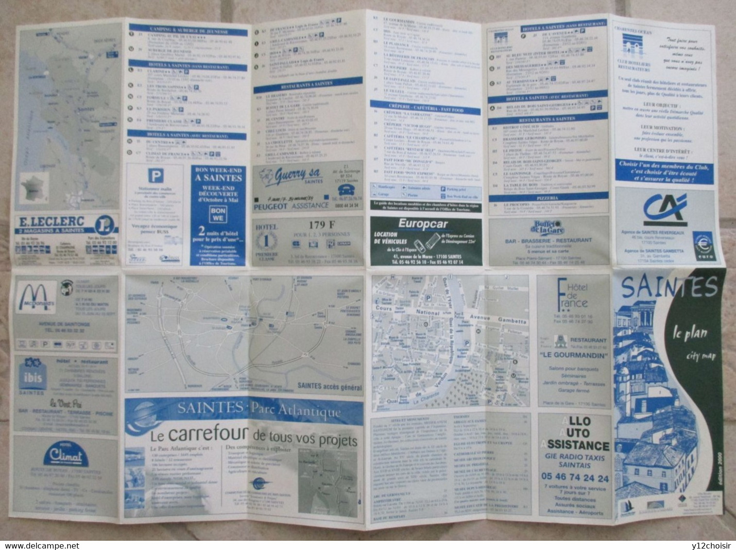 PLAN CARTE 1999 EDITION 2000 DE SAINTES CHARENTE MARITIME - Cartes Topographiques