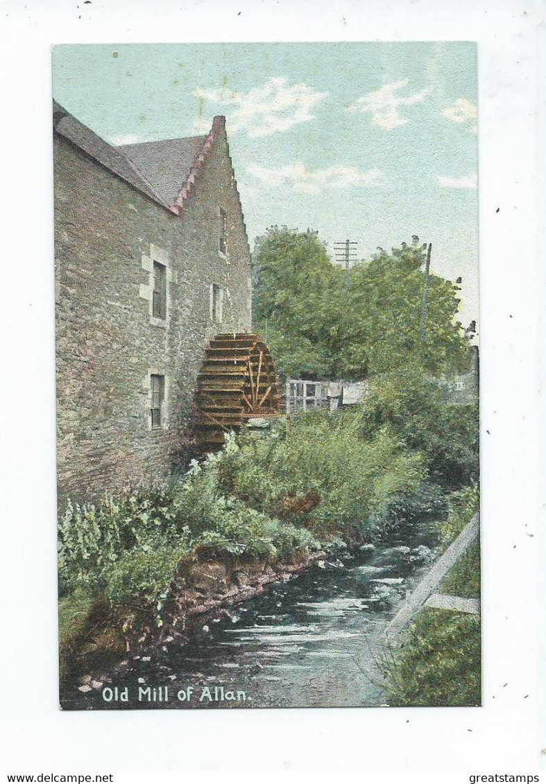 Postcard Scotland Stiling Old Mill Of Allan  Shurey's Fine Art Unused - Stirlingshire
